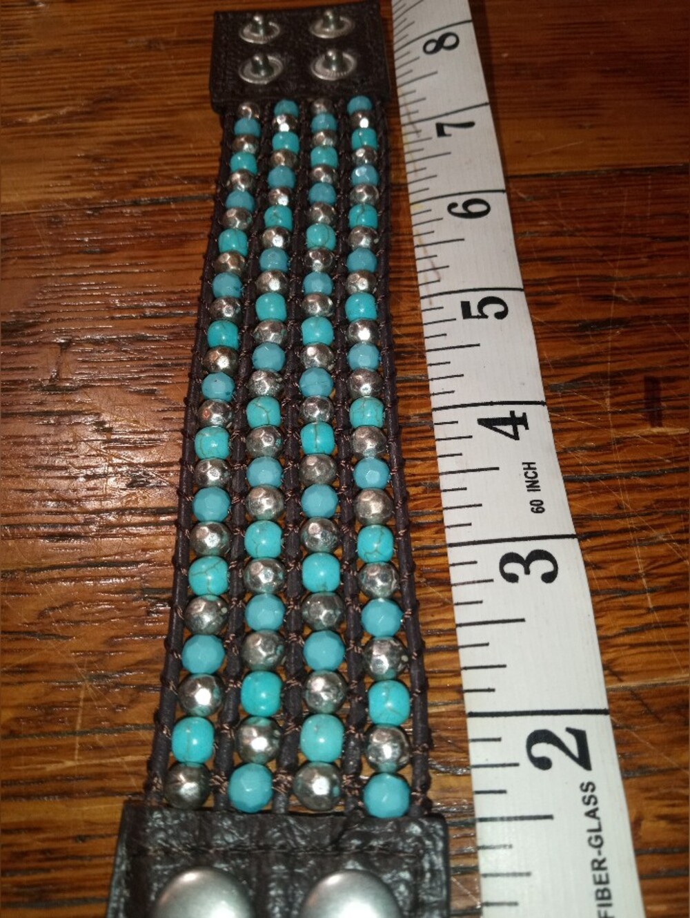 Turquoise Faux Beaded Multi-Row Bracelet - Women Jewelry